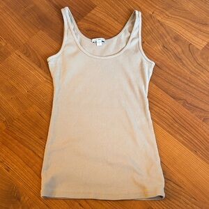 James Perse Ribbed Scoop Tank Top